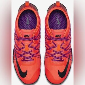 Nike Women's Free 1.0 Cross Bionic training shoe in hyper orange & purple SZ6